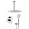 Kibi Circular Pressure Balanced Ceiling Mounted 2-Function Shower System with Rough In Valve- Chrome KSF408CH - alternate 1